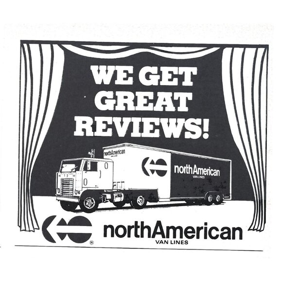 North American Van Lines Moving We Get Great Reviews Advertising Print 1978 - Picture 1 of 2